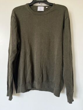 Black Olive Green Crewneck Sweater